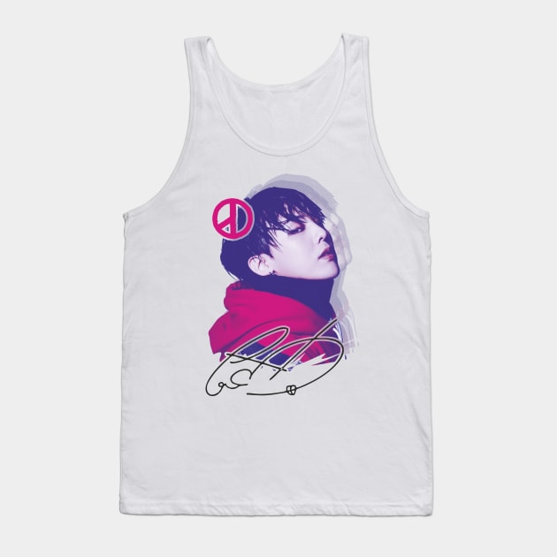 G-Dragon White Tank Top by Like visual Store